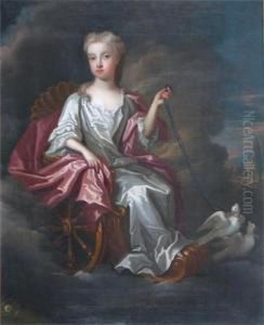 Portrait Of A Lady As Venus In A Chariot Drawn By Two Doves