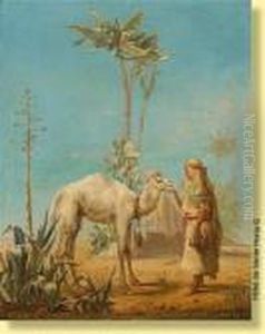 Le Jeune Dromadaire Dans L'oasis by Jan Baptist Huysmans