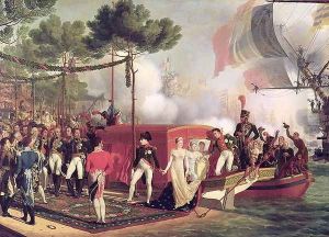Napoleon I (1769-1821) and Marie Louise (1791-1847) Disembarking at Antwerp, 1810 by Louis Philippe Crepin