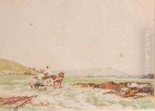 Horse And Cart At Chanetonbury, Sussex - view 1