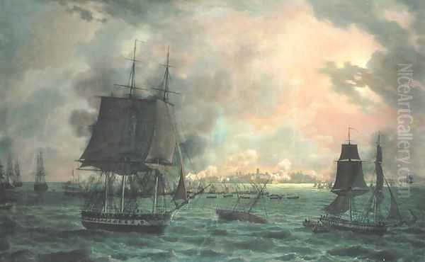 The Bombing of Cadiz by the French on 23rd September 1823, 1824 - view 1