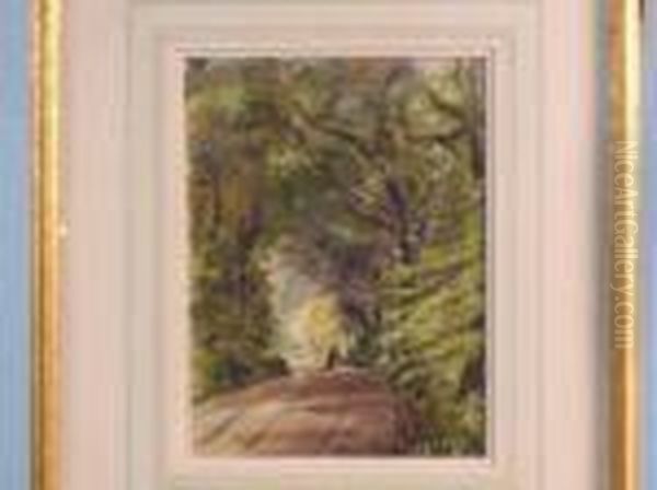 Figures On Awoodland Path - view 1