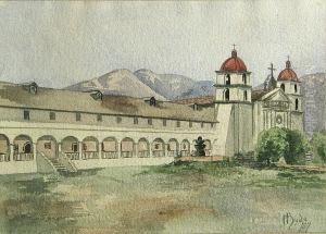 Santa Barbara Mission by Helen Hyde