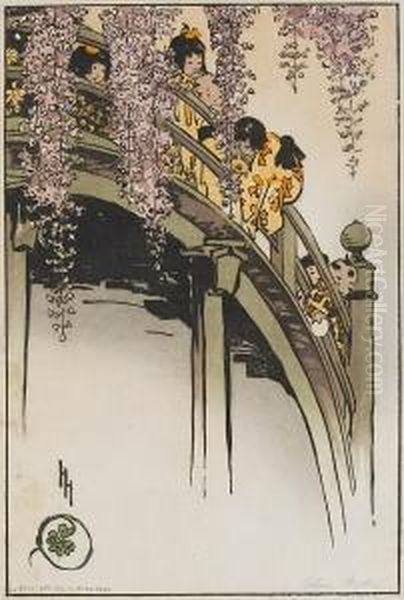 Moon Bridge At Kameido - view 1