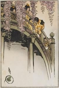 Moon Bridge At Kameido by Helen Hyde