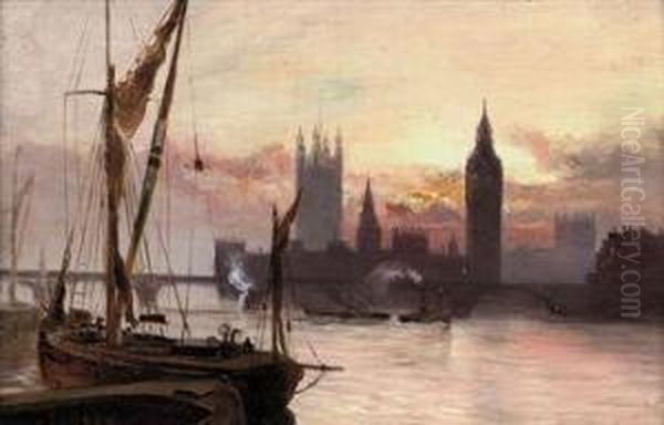 The Houses Of Parliament From Across The Thames - view 1