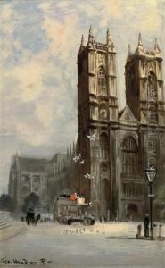 Westminster Abbey, The West Towers by George Hyde Pownall