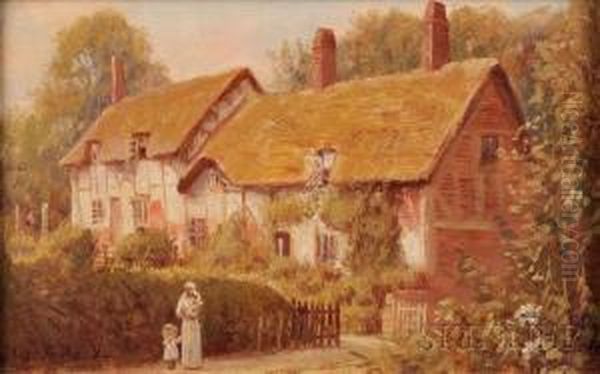 Mother And Child Before A Cottage - view 1
