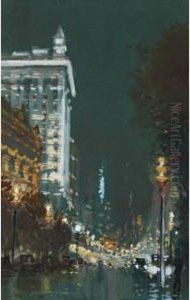 Collins Street, Melbourne by George Hyde Pownall