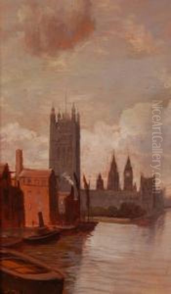 Thames Scene At Westminster - view 1