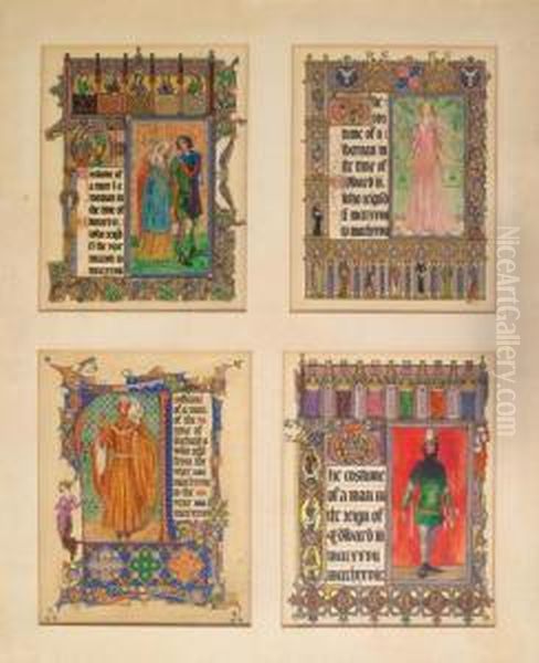 Four Fourteenth Century Characters - view 1