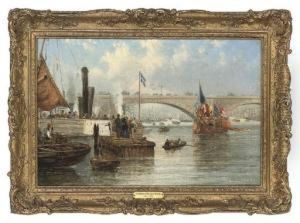 Westminster Bridge With The Houses Of Parliament Beyond; And St Paul's From The Thames
