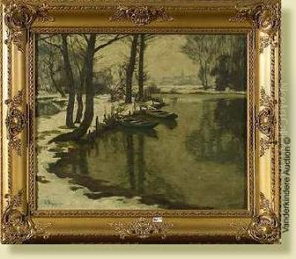 Paysage Enneige A L'etang - view 1