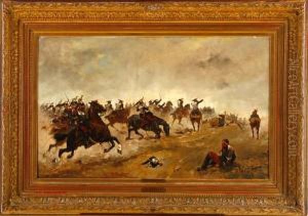 A Battle Scenery. Signed - view 1