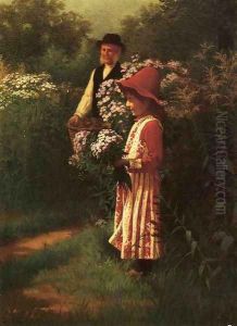 Gathering Flowers by Samuel S. Carr