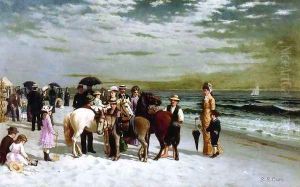 On the Beach at Coney Island by Samuel S. Carr