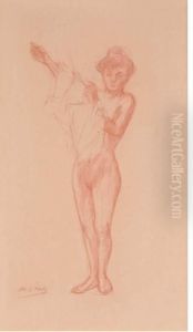 Femme Nue Mettant Un Vetement by Henri-Gabriel Ibels