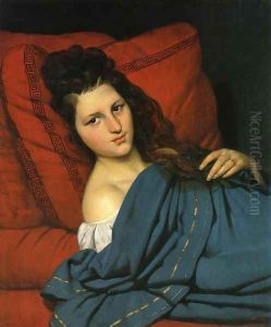 Half-length Woman Lying on a Couch 1829 by Joseph-Desire Court