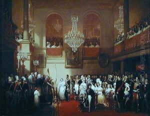 Wedding of Leopold I to Princess Louise of Orleans at Compiegne, 9th April 1832 by Joseph-Desire Court