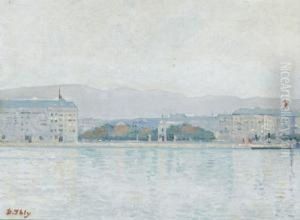Ansicht Der Seepromenade In Genf