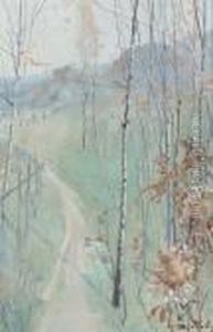 Herbstliche Landschaft Mit Weg. by Jean Daniel Ihly