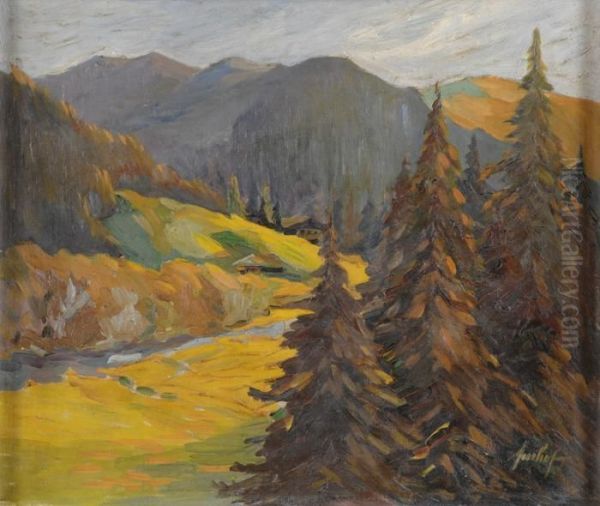 Landschaft Mit Blockhutte. - view 1