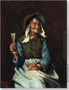 'the First Glass Of Champagne' by Josse Impens