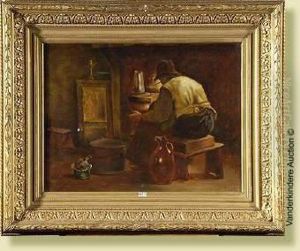 Vieil Homme Dans Un Interieur by Josse Impens