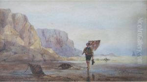 A Young Fisherman On A Beach by Joseph Murray Ince