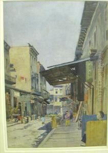 An Oriental Streetmarket by Stanley Inchbold