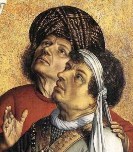 The thief Gesinas in the cross (detail)