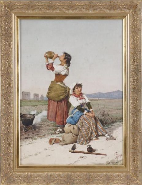 Two Peasant Girls - view 1