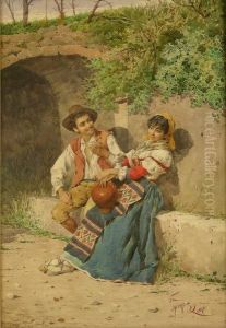 Seated Courting Couple