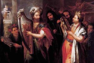 King David Playing the Zither