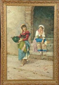 "the Gossips" - An Italian Street Scene