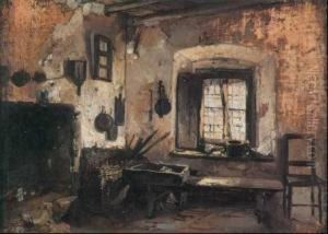 Interno Di Cucina Rustica - 1860 Circa