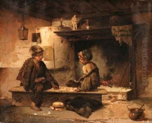 Children Playing Marbles