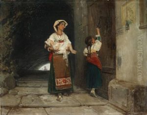 Die Verzweifelte Mutter by Girolamo Induno