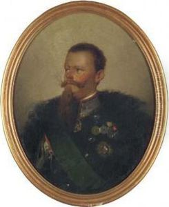Portrait Of Vittorio Emanuele Ii, King Of Italy (1820-1878) by Girolamo Induno