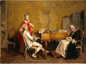 Lezione Di Musica by Girolamo Induno