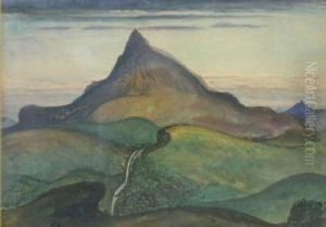Mountain And Waterfall by James Dickson Innes