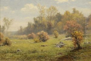 Mist In The Valley. Signed Lower Left Albert Insley. by Albert B. Insley