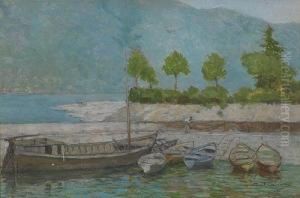 Il Porticciolo Di Calde (lago Maggiore) by Enrico Intraina