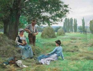 Reapers resting by Therese Marthe Francois Cotard-Dupre