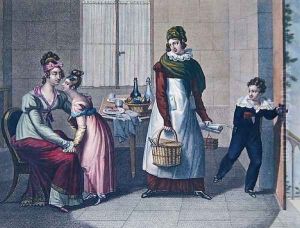 The Departure for School, early nineteenth century by Sebastien Coeure