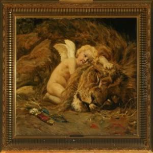 Amor By A Male Lion by Valdemar Irminger