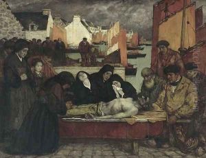 Au pays de la mer, (Les victimes de la mer) 1908-09 by Charles Cottet