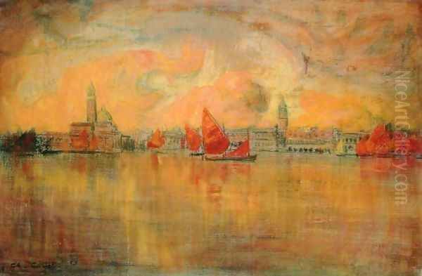 View of Venice from the Sea, 1896 by Charles Cottet
