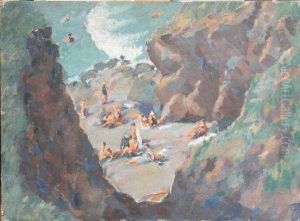 The Bather's Cove. by Greville Irwin