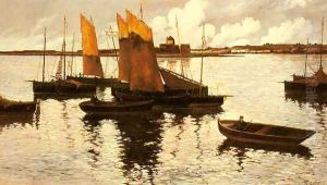 Sunset over the Sails, 1892 by Charles Cottet